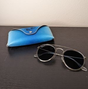 Polarized Ray-Ban RB3647N Round Double Bridge Sunglasses